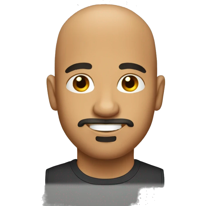 Bald Latino man with goatee emoji