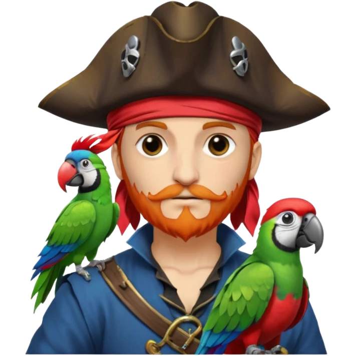 pirate and parrot emoji