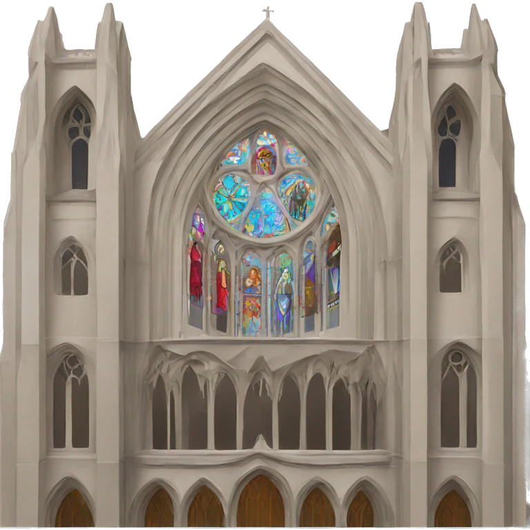 Cathedral with stained glass windows  emoji