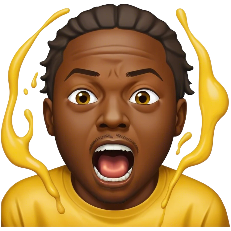 Kendrick Lamar yelling mustard  emoji