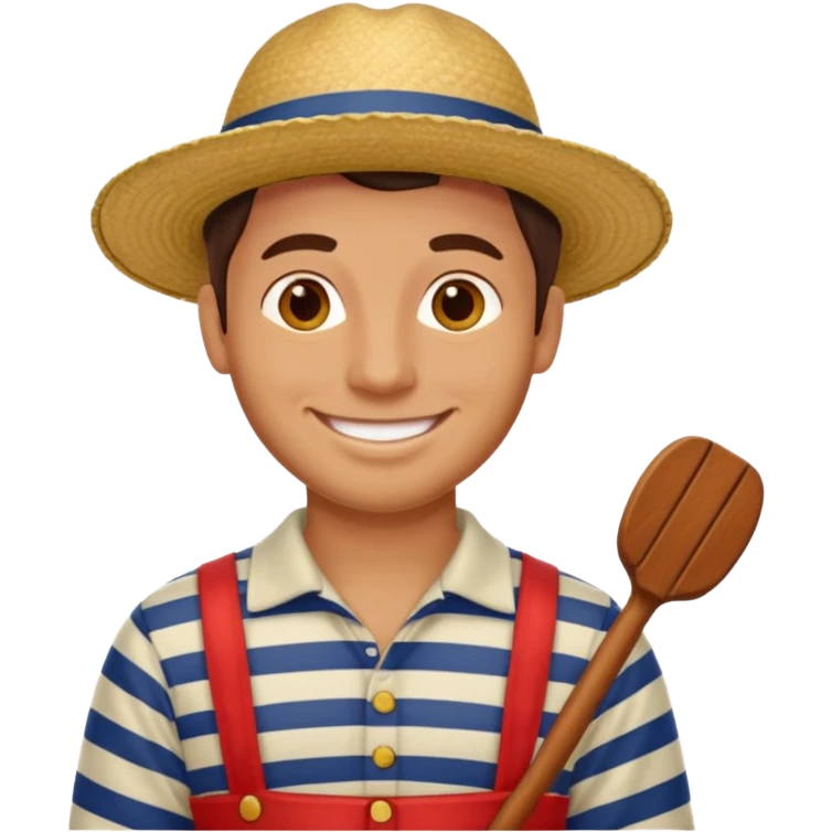Gondolier striped shirt emoji