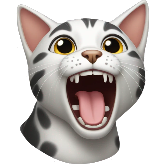 Cat barking  emoji