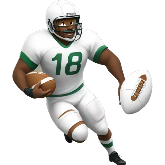 Rugbyman jouant au Football  emoji