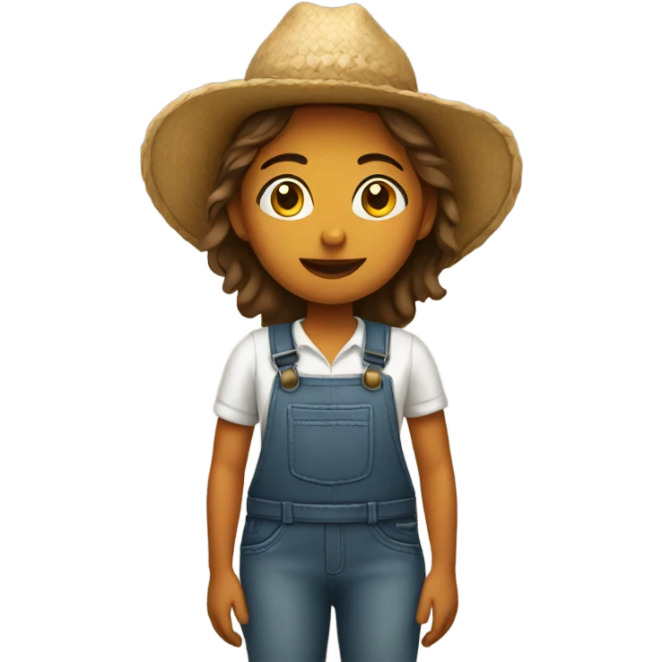 farmer girl standing emoji