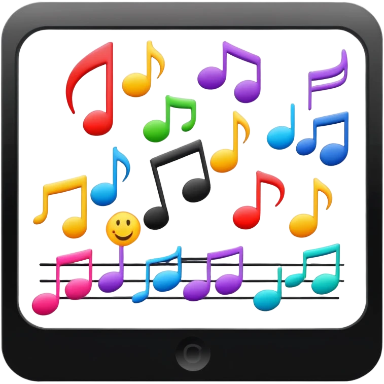 Get emojis black panel music emoji