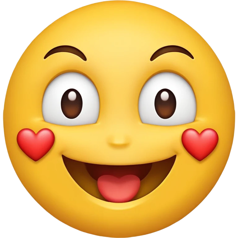 make a happy face with heart  emoji
