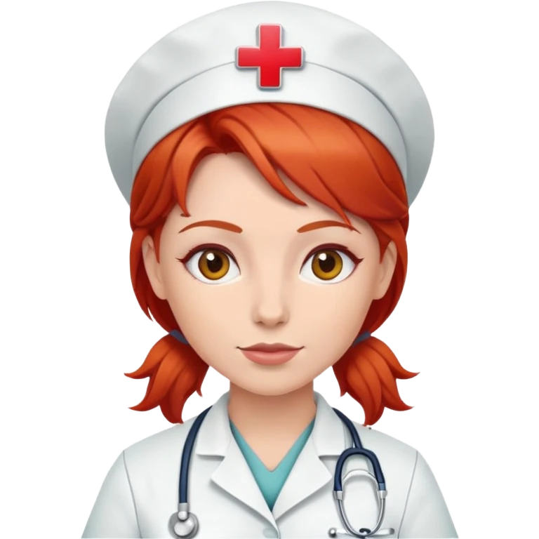 Nurse with red hair emoji