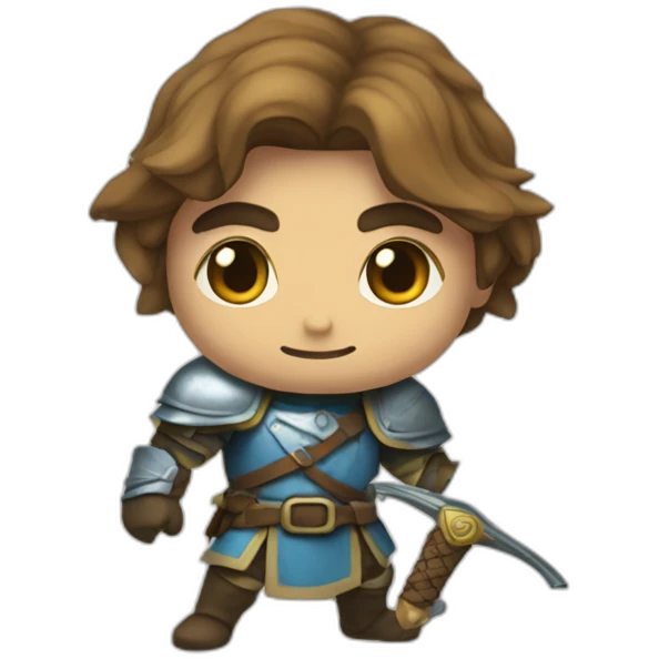 Chevalier Zelda, avec une épée emoji