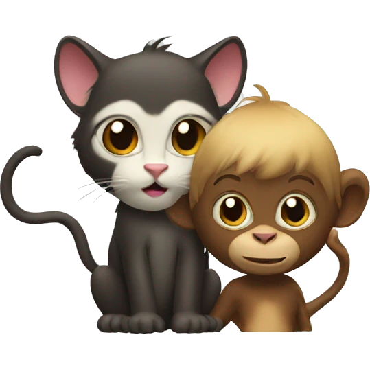 cat and monkey emoji