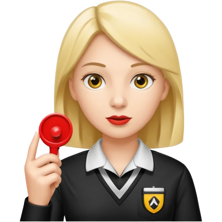 girl referee with whistle emoji