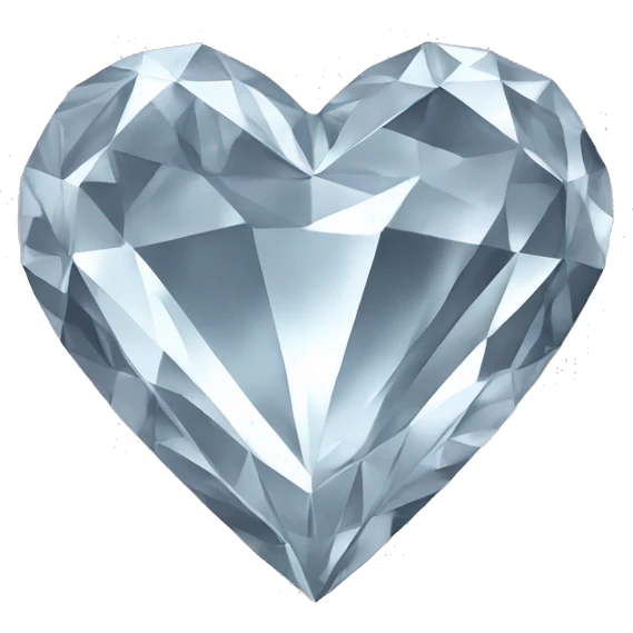 silver dimond heart  emoji