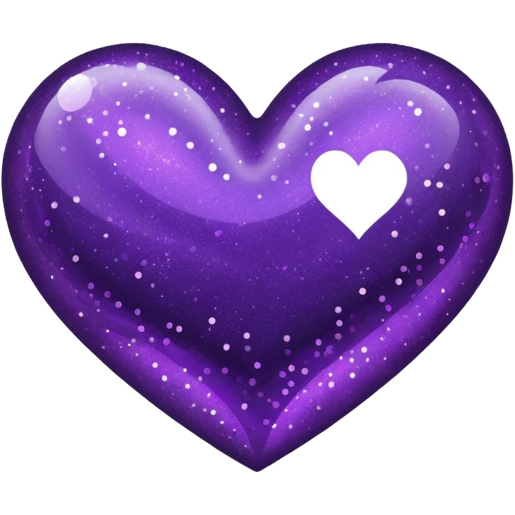 dark purple heart with glitter emoji