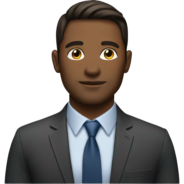 handsome man in finance brunette with 5 o clock shadow emoji