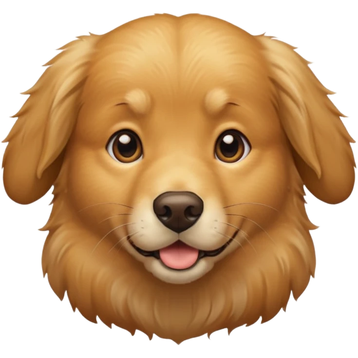 Golden retriever looking up emoji