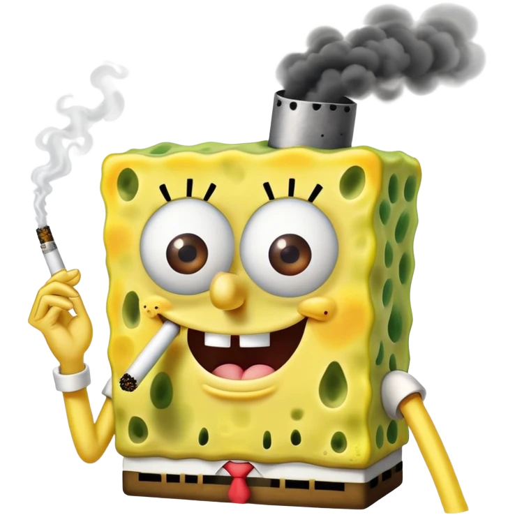 Spongebob smoking weed emoji