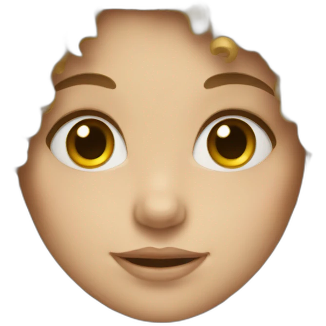 girl with curly hair and white skin emoji