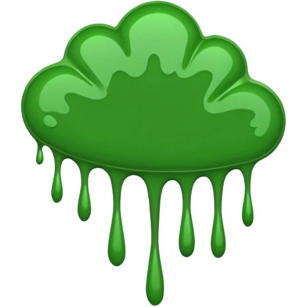 green paint splat emoji