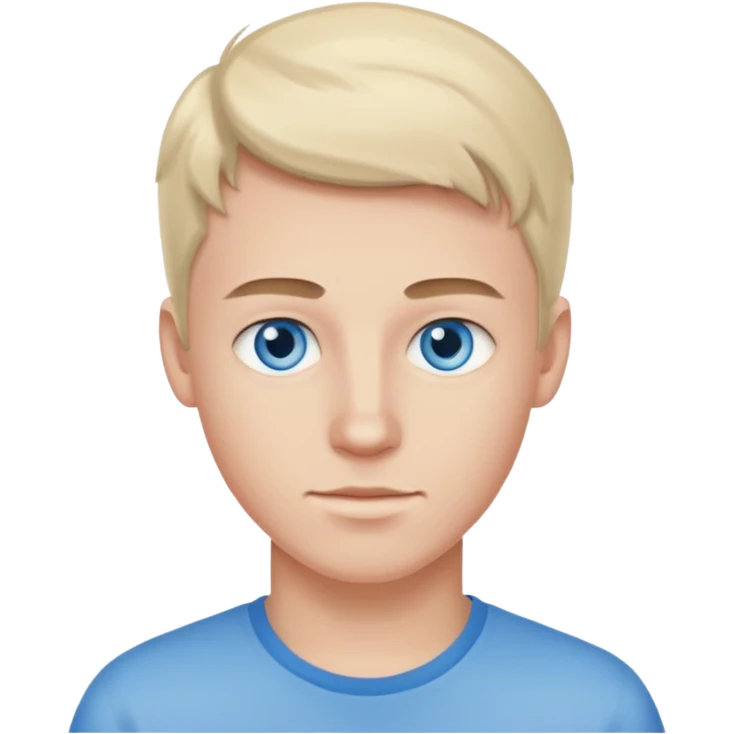 25 y white cauvasian boy blue eyes emoji