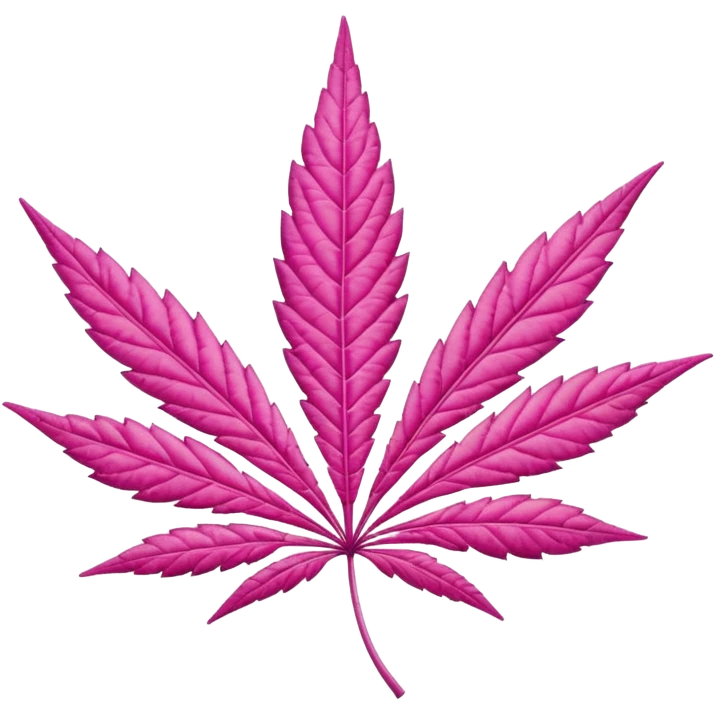 pink cannabis leaf emoji