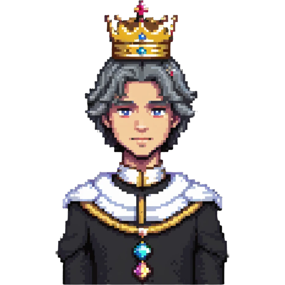 prince with crown and regal clothing emoji
