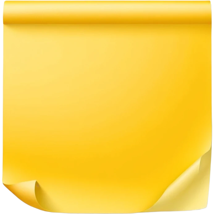 empty sticky note, slightly curled corner emoji