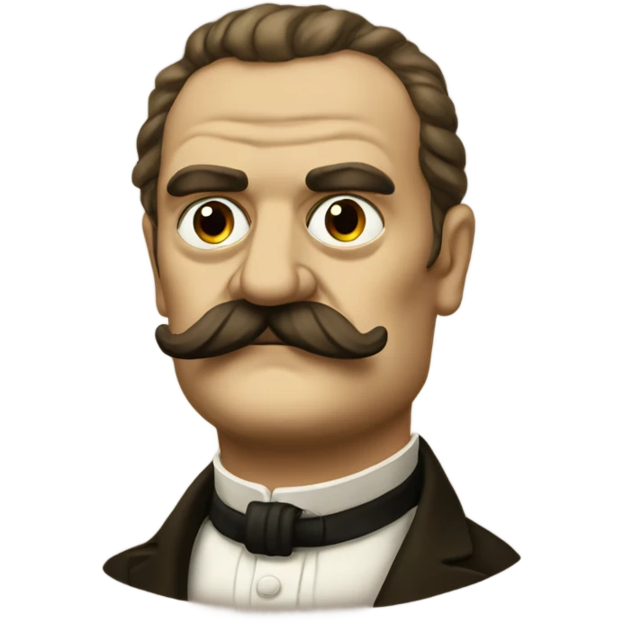 pepe with nietzsche mustache emoji