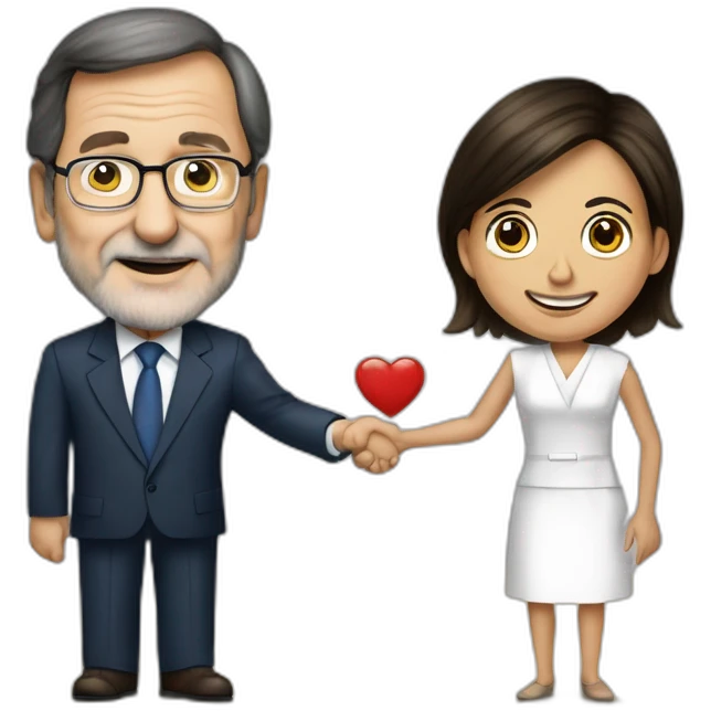 Isabel Diaz Ayuso meeting Mariano Rajoy emoji