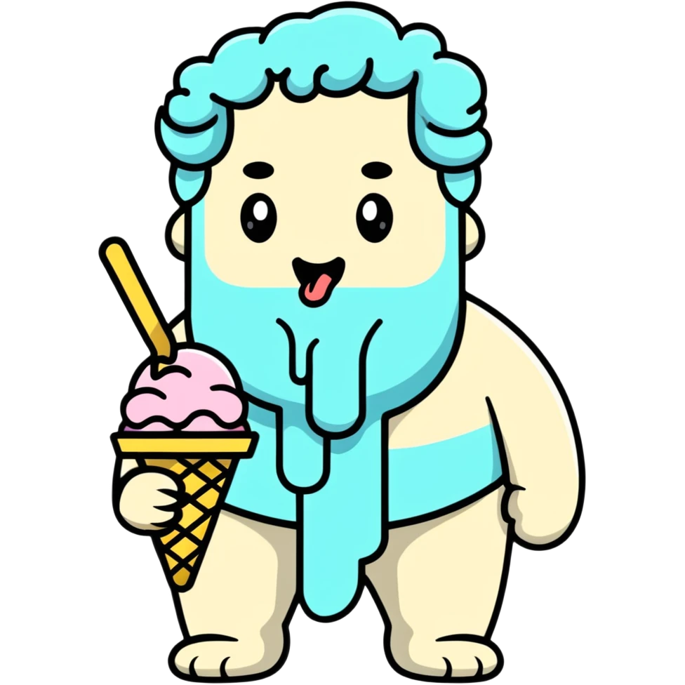 Zeus eating ice cream emoji