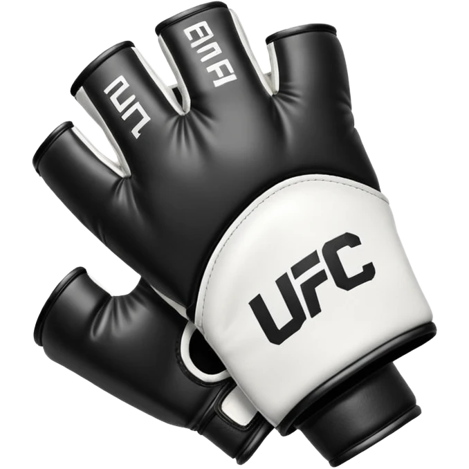Black and white UFC mma Glove emoji