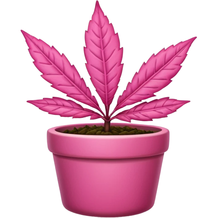 Pink pot leaf emoji