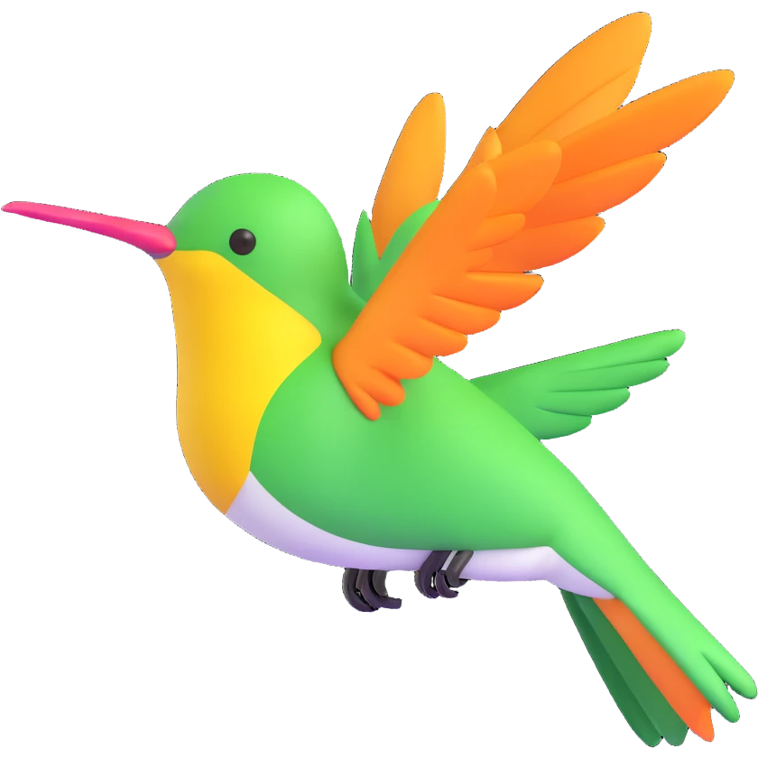 hummingbird 3D emoji style emoji
