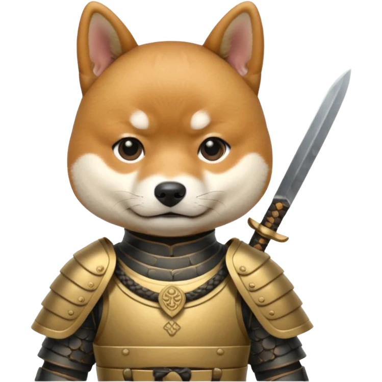 dog japan ancient samurai with small knife emoji