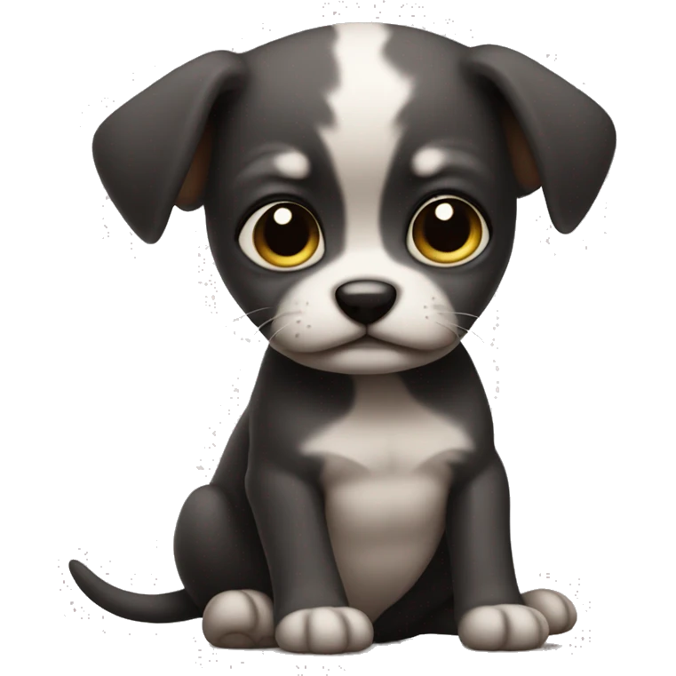 mean small puppy baby  emoji