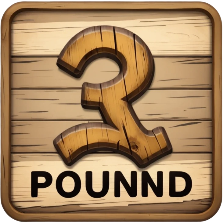 A sign that says pound town  emoji