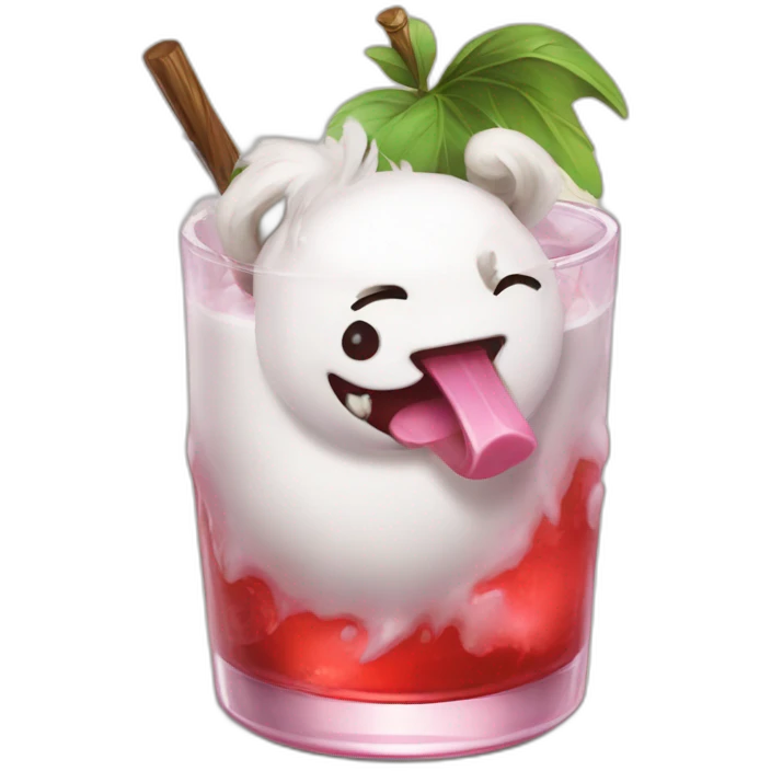 poro from lol making cocktail emoji