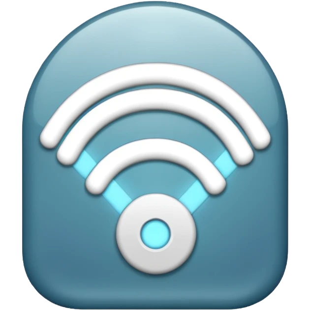 create a wifi symbol emoji exactly-like-the-reference-image-in-ios-emoji-style.-match-the-same-shape,-color,-and-glow-effect,-ensuring-it-is-smooth-and-shiny. set background #1841D6 emoji