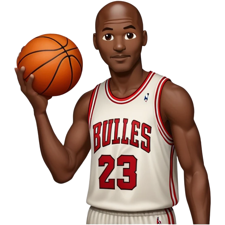Michael Jordan holding a Basketball  emoji