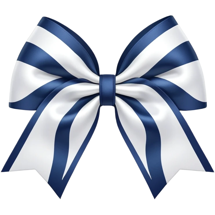 navy and white cheer bow  emoji