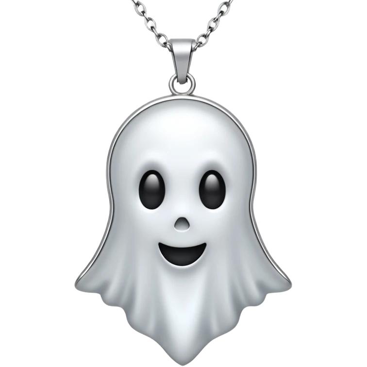 ghost shaped neckless emoji