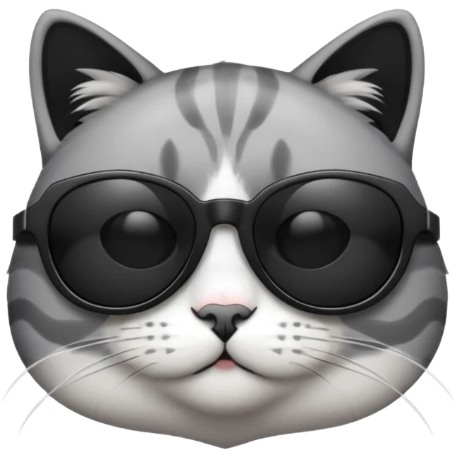 Cat with sunglasses emoji