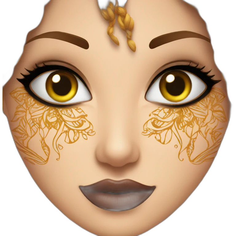 Wild eyes daler mendhi emoji