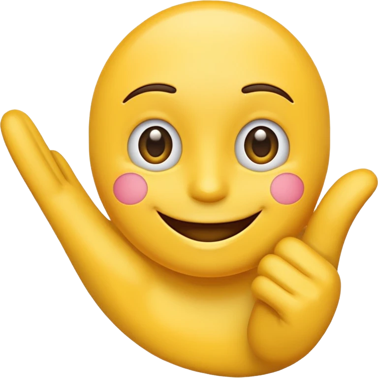 Emoji happy with big hand  emoji