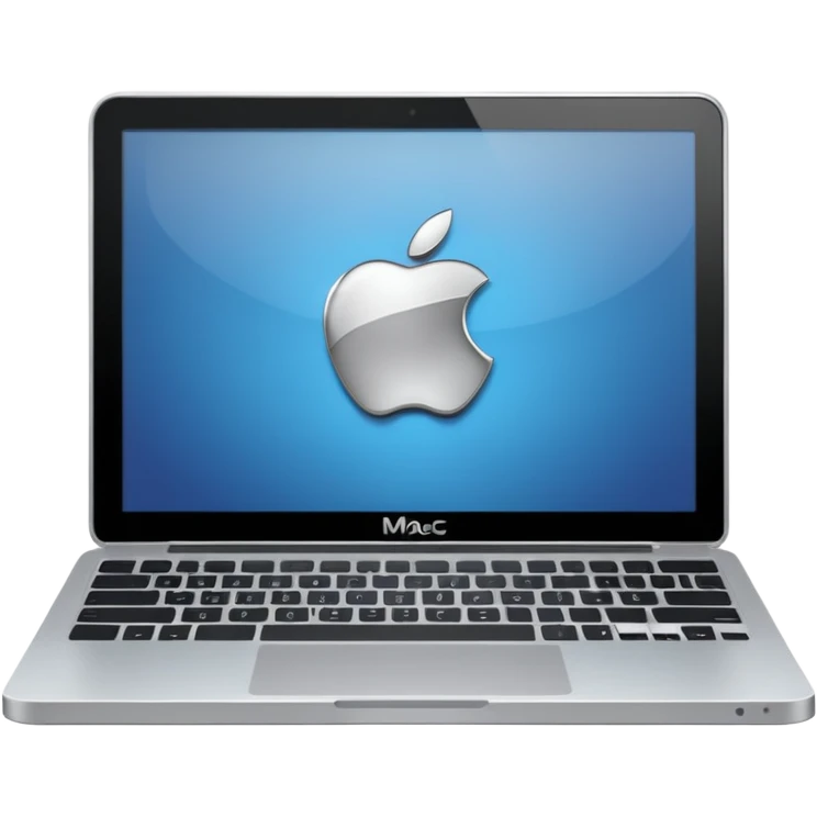 3D mac laptop emoji