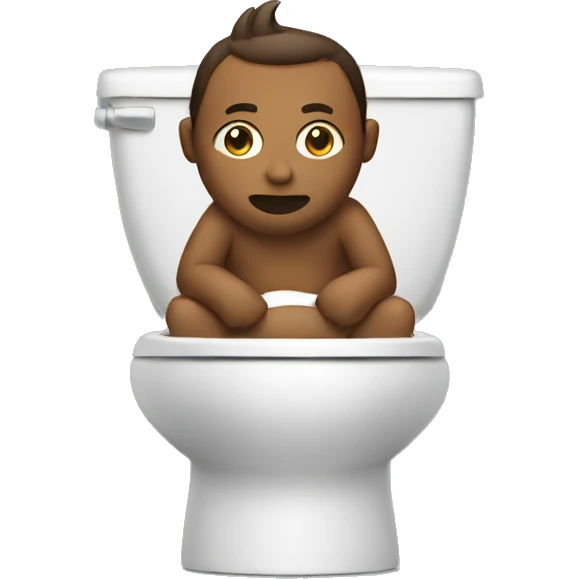 Sitting in toilet emoji