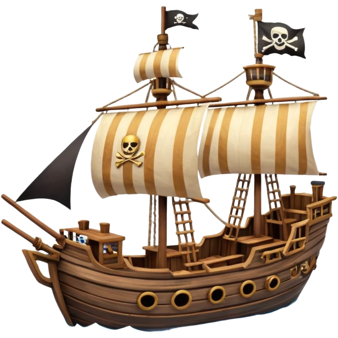 simple small Pirate Ship Ride emoji