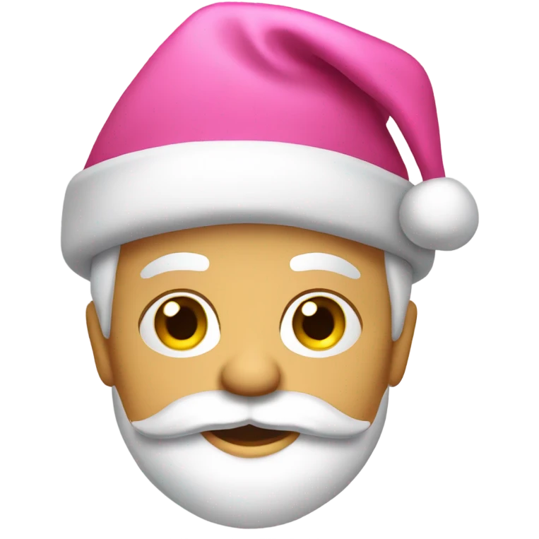 Santa with pink hat emoji