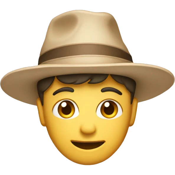 beige hat emoji