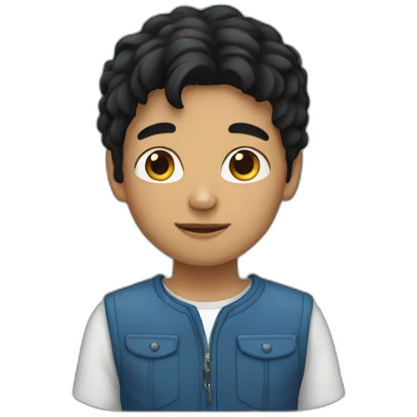 boy with black hair emoji