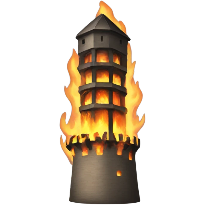 Burning tower  emoji