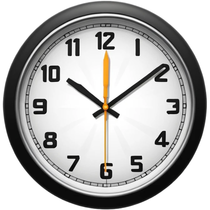 black shadow clock emoji